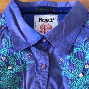 Long sleeve bling button up